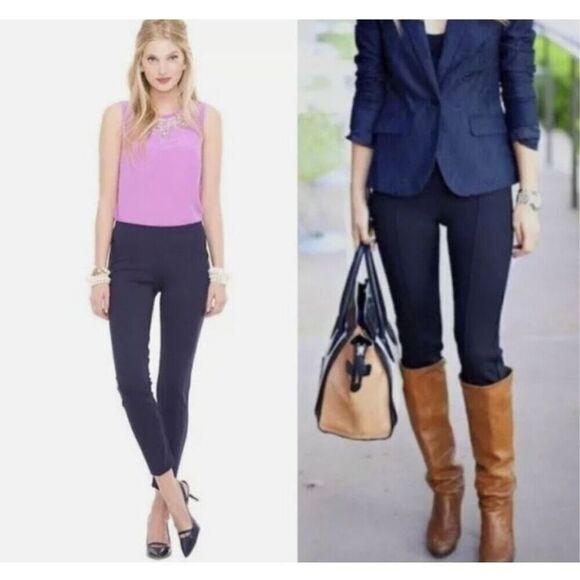 Lilly Pulitzer Navy Blue Travel Vacation Pull-on Cropped Legging Pant Women’s S - Picture 10 of 10